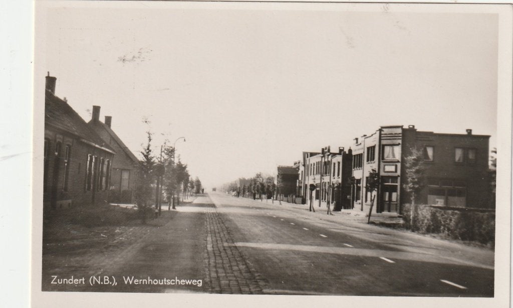 Zundert (N.Br.) - Wernhoutscheweg., Ophalen of Verzenden, 1940 tot 1960, Ongelopen, Noord-Brabant