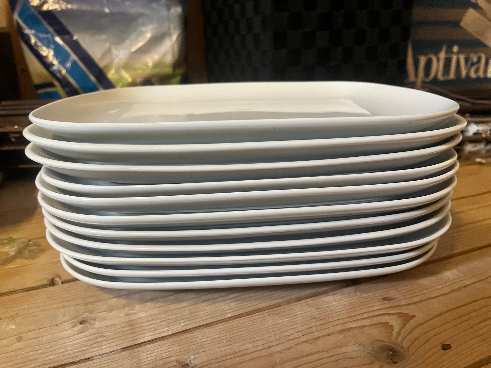 11x IKEA 365+ Grote Dinerborden Wit 26x31,5 cm, Ophalen, Gebruikt, IKEA, Bord(en)