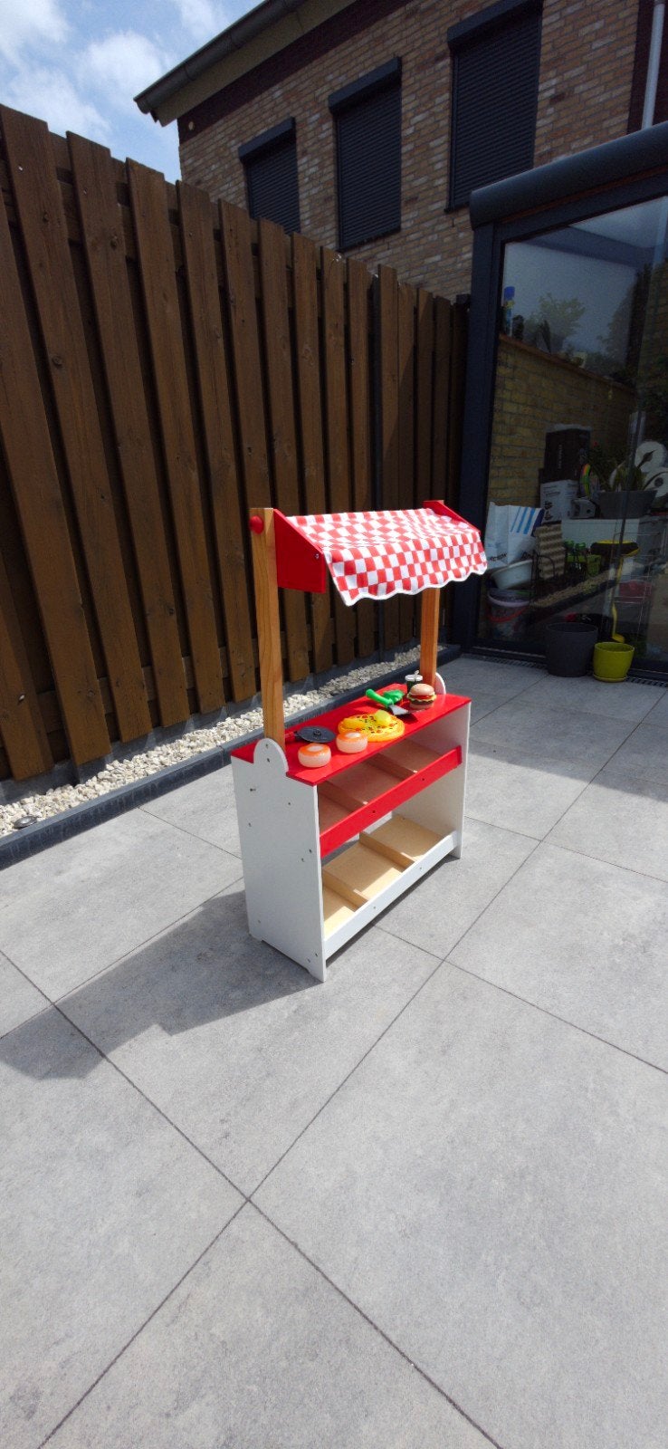 Houten Speelgoedkraam met Accessoires, Ophalen of Verzenden, Gebruikt, Jongen of Meisje