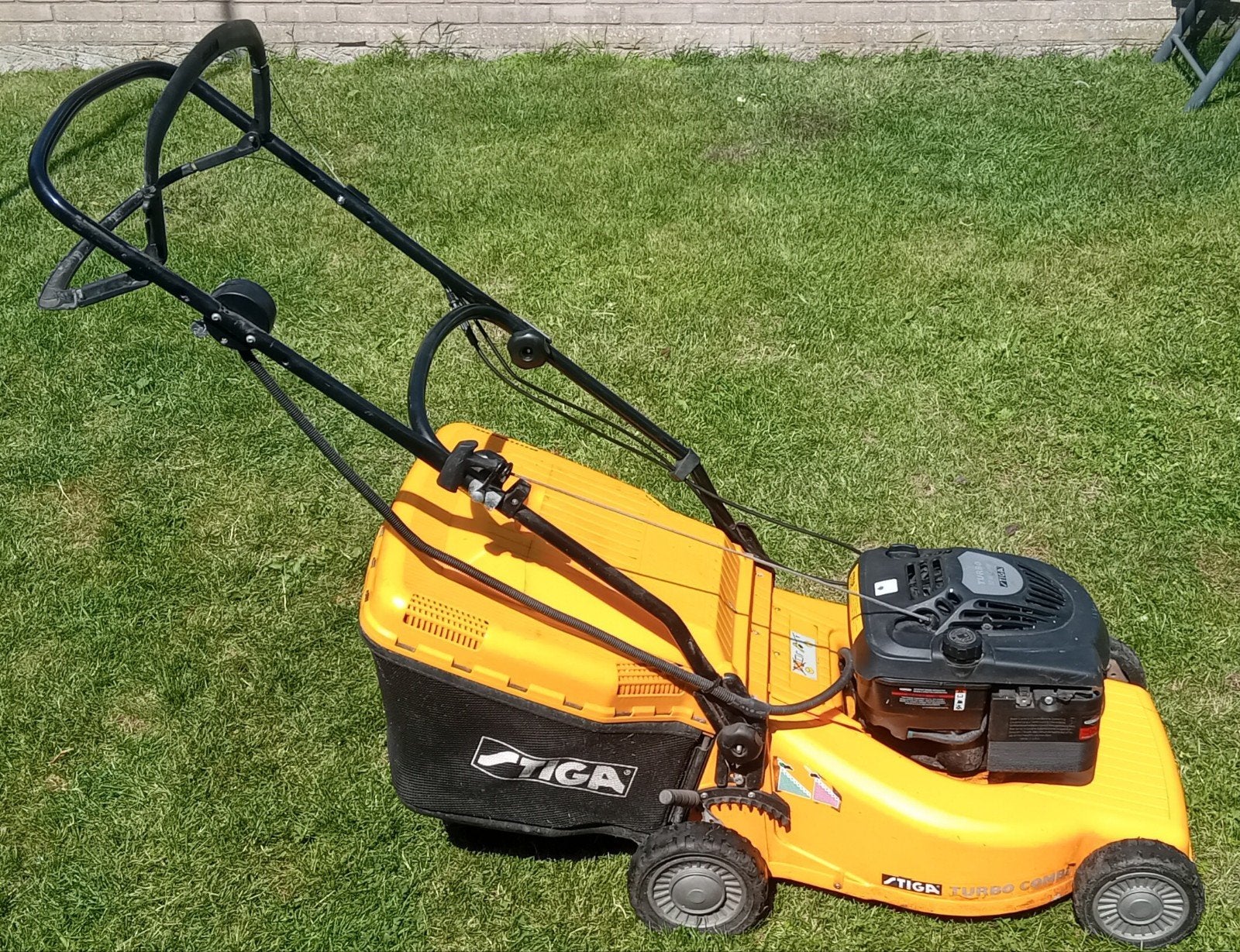 Stiga grasmaaier met Elektrische starter en zelfrijder, Ophalen, Cirkelmaaier, Gebruikt, Stiga