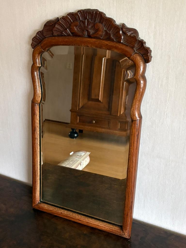 Antieke Soester facetspiegel met afneembaar kroontje (1800), Ophalen, Rechthoekig, Minder dan 50 cm, Minder dan 100 cm