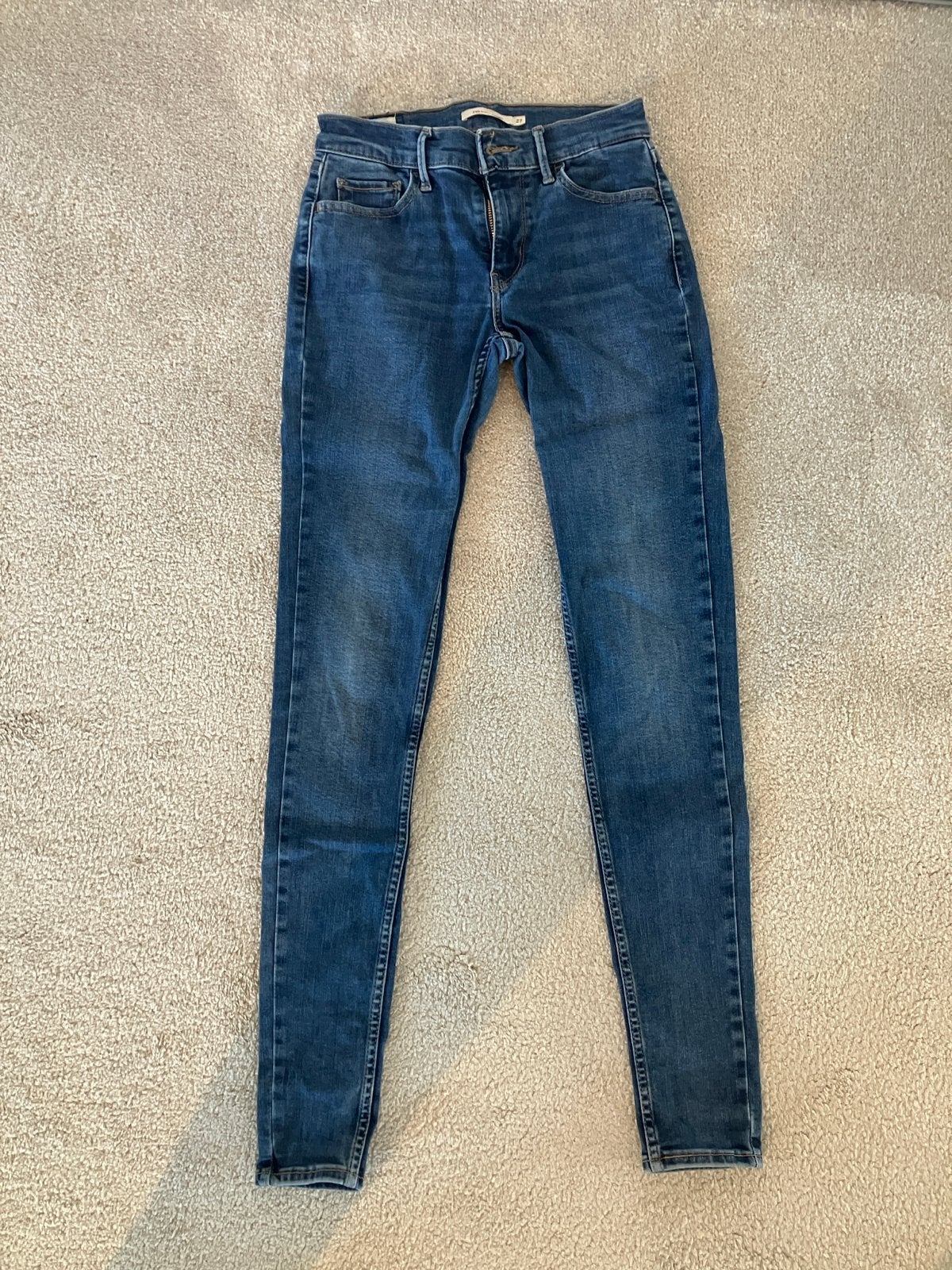 Levi's 710 Super Skinny Jeans W27, Ophalen, Zo goed als nieuw, Blauw, W27 (confectie 34) of kleiner