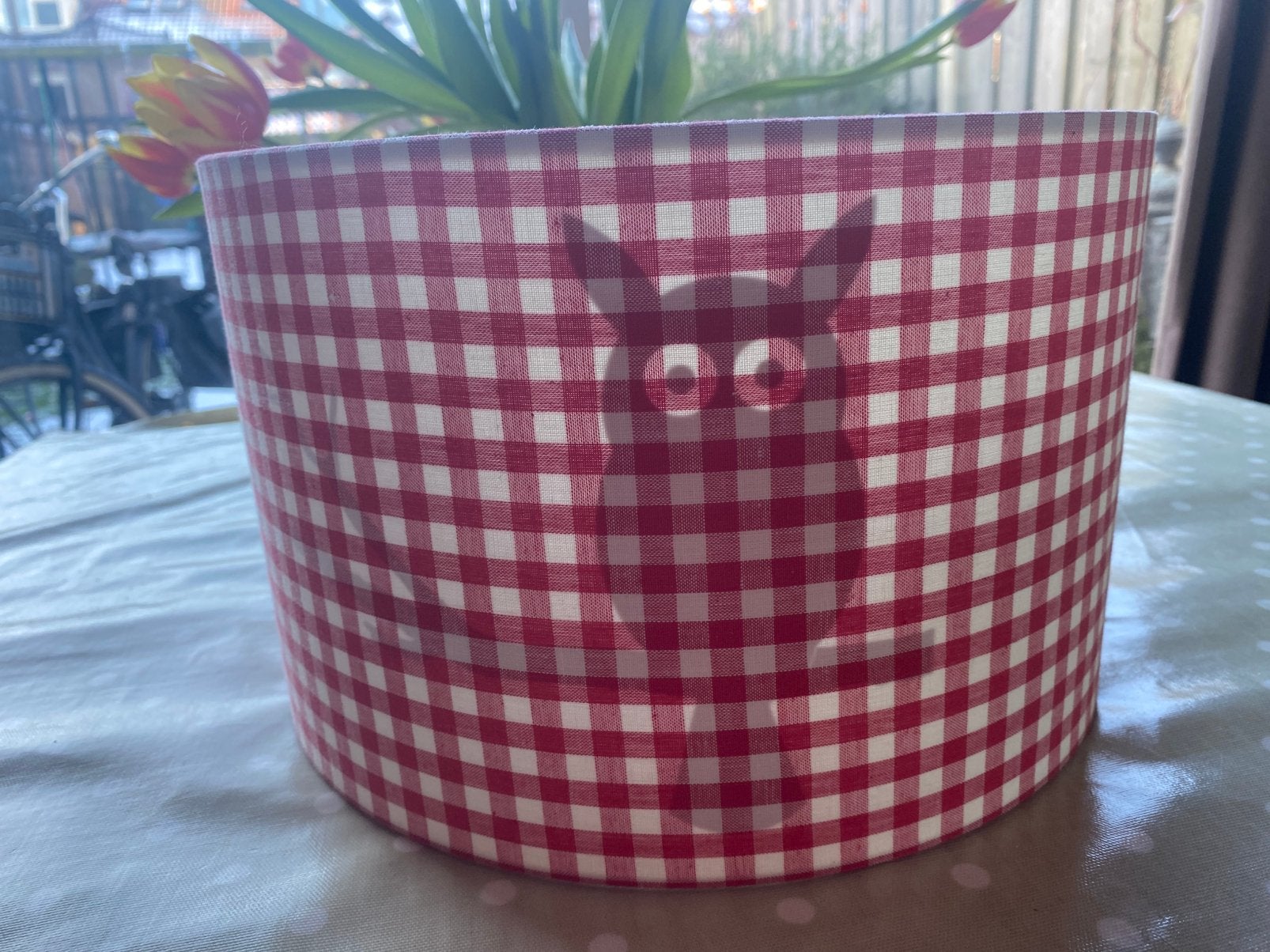Lamp uil rood geblokt Little Dutch, Ophalen, Zo goed als nieuw, Rood