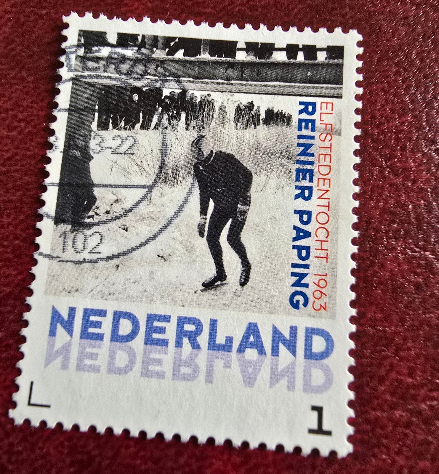 Kv360 Postzegel Elfstedentocht 1963 Reinier Paping Nederland, Ophalen of Verzenden