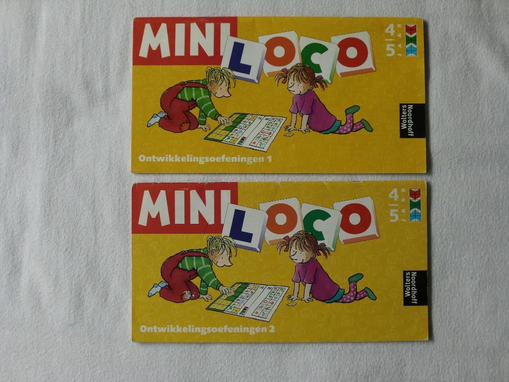 Loco pakket: 2 boekjes, Ontwikkelingsspelletjes + 12st. doos, Ophalen of Verzenden, Zo goed als nieuw, Taal en Lezen