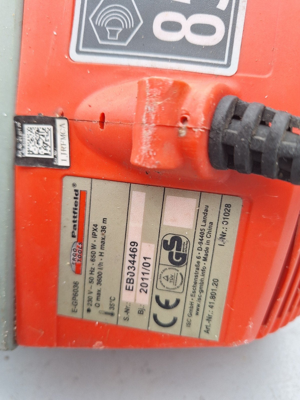 Pattfield E-GP 6036 Waterpomp - 650W, 3600 l/u