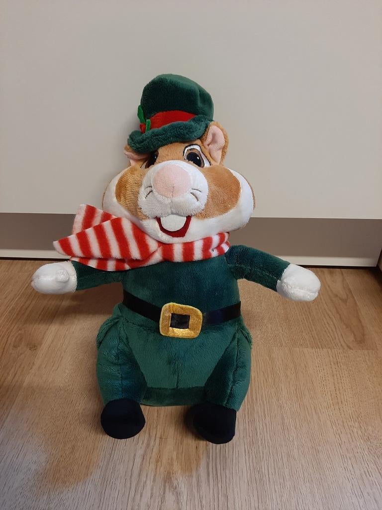 AH hamster knuffel kerst carol zanger, Ophalen of Verzenden