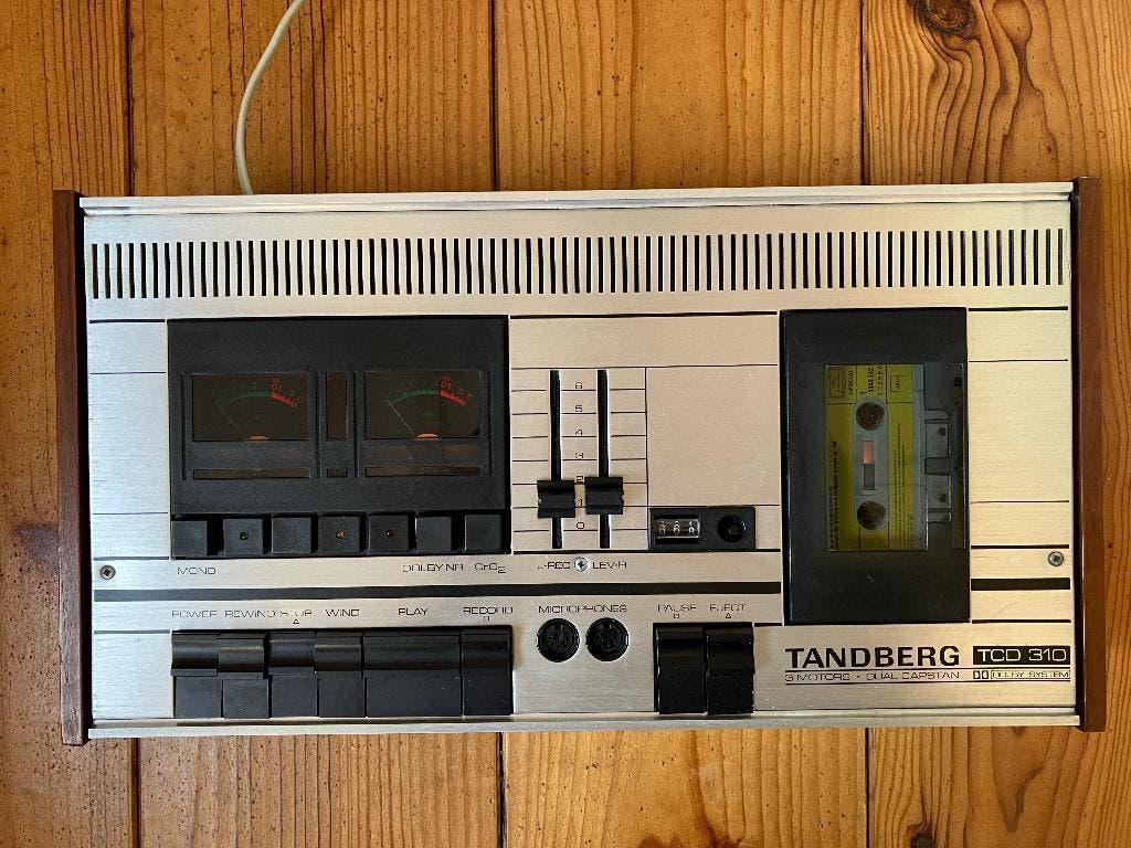 Tandberg Cassettedeck TCD310 incl. 125 casettes (vintage), Ophalen of Verzenden, Enkel, Overige merken, Tape counter