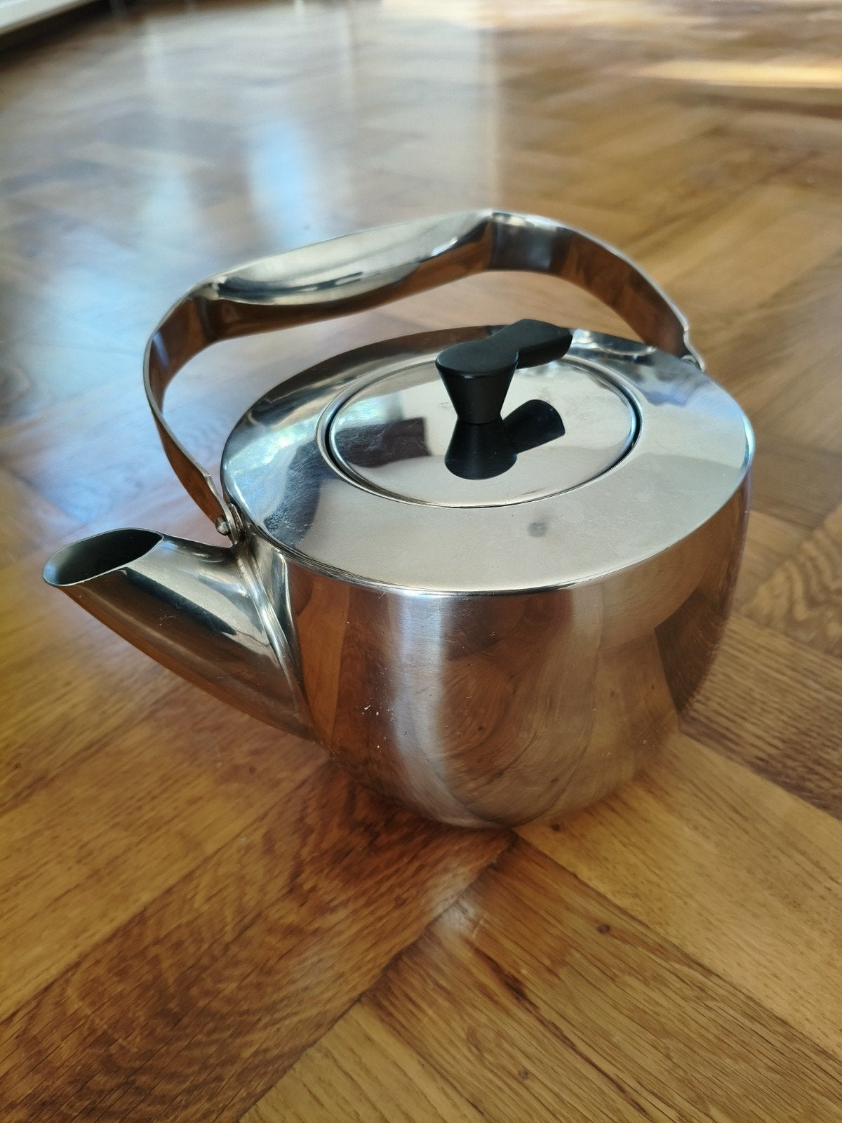 Bodum C. Jorgensen theepot - Nette staat, Theepot/fluitketel, Zilver, Bodum, Ophalen of Verzenden