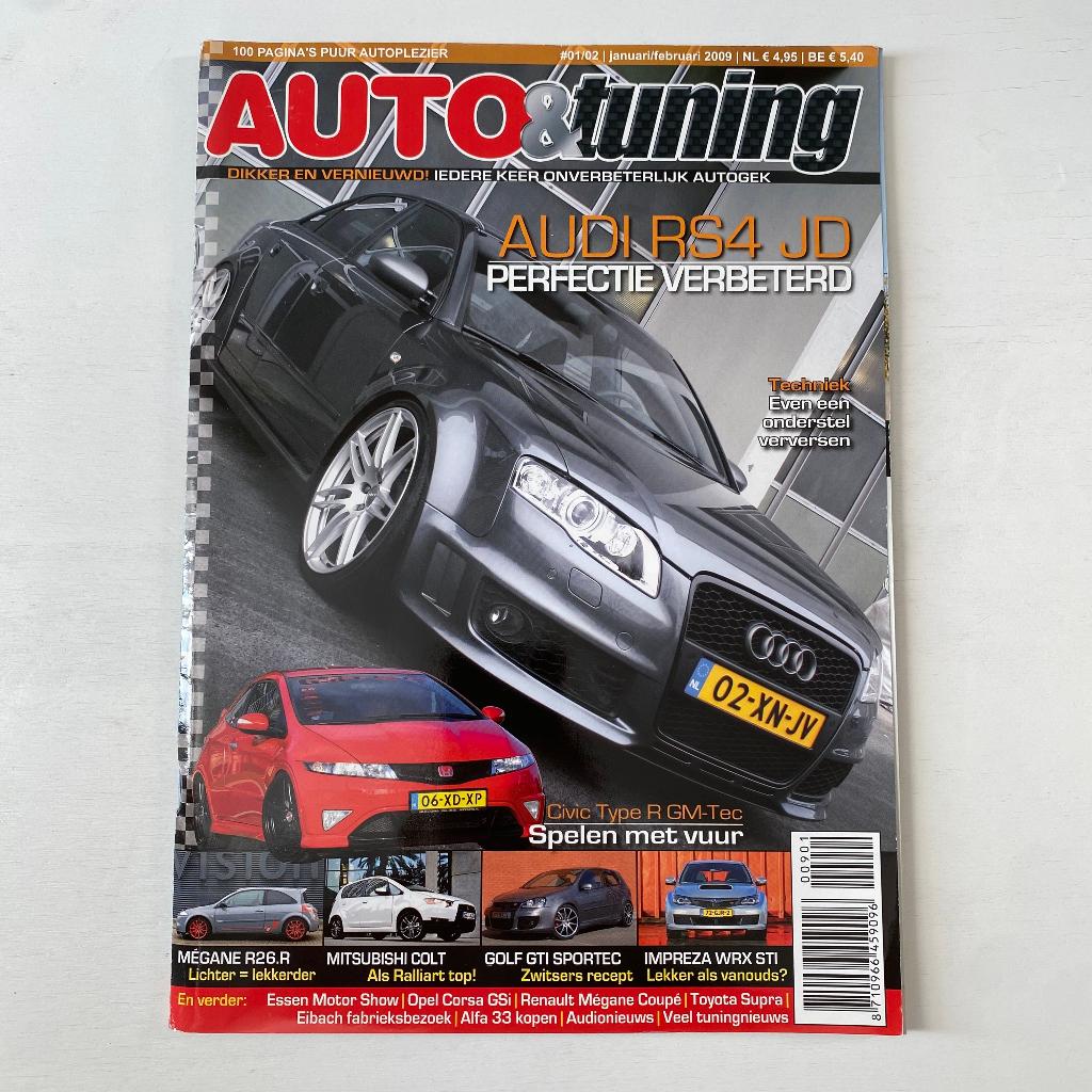 Auto & Tuning Tijdschrift nr 1/2 jan/feb 2009 Audi RS4, Ophalen of Verzenden, Gelezen, Audi