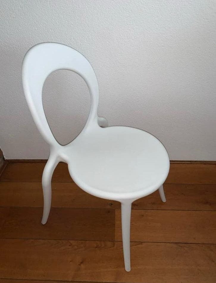 Design stoel 'Holly' van Marcello Ziliani - Gruppo Sintesi, Kunststof, Wit, Ophalen of Verzenden, Zo goed als nieuw