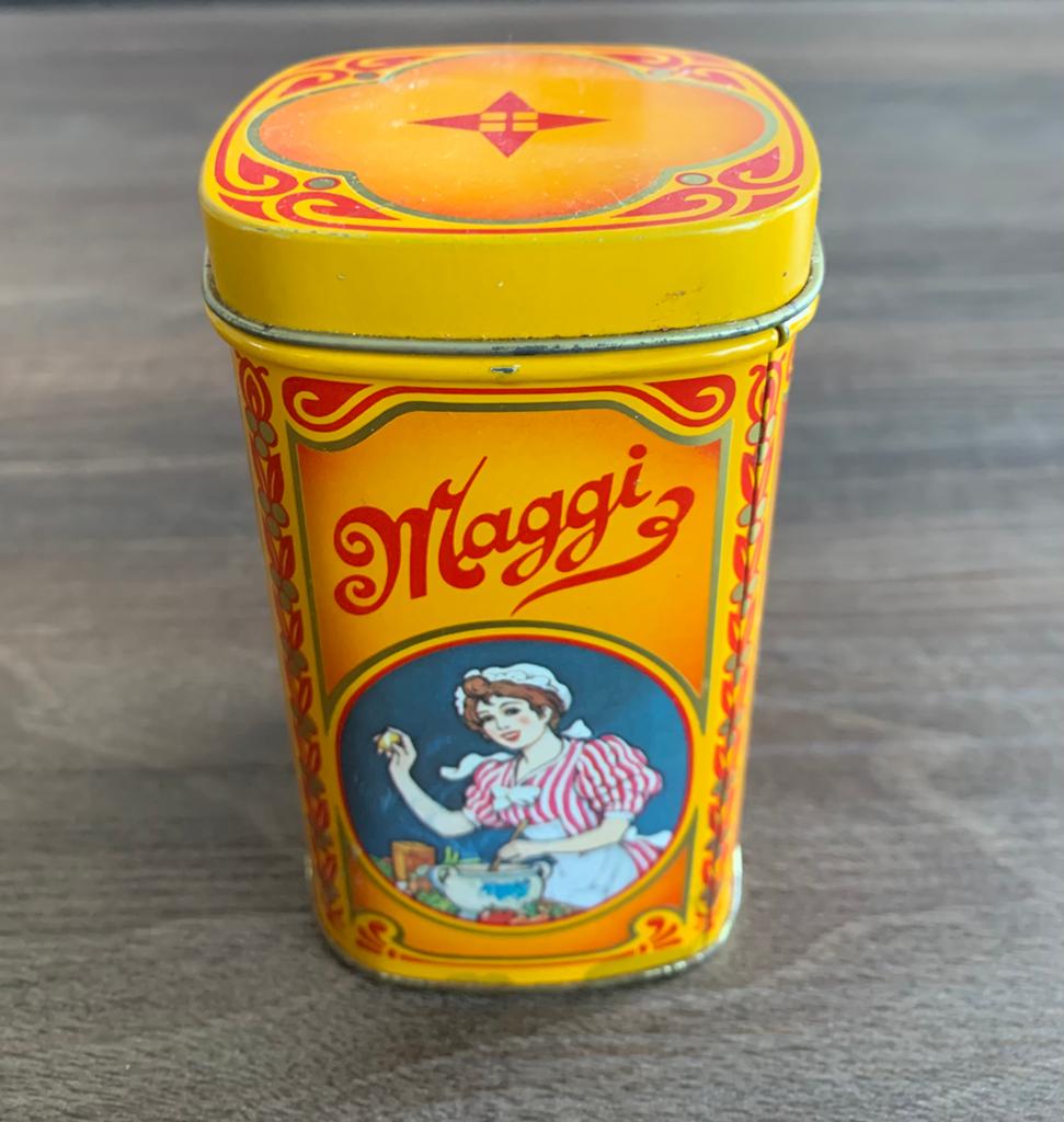 Maggi bouillon vintage blikje, Verzamelen, Blikken, Ophalen of Verzenden, Gebruikt, Overige, Overige merken