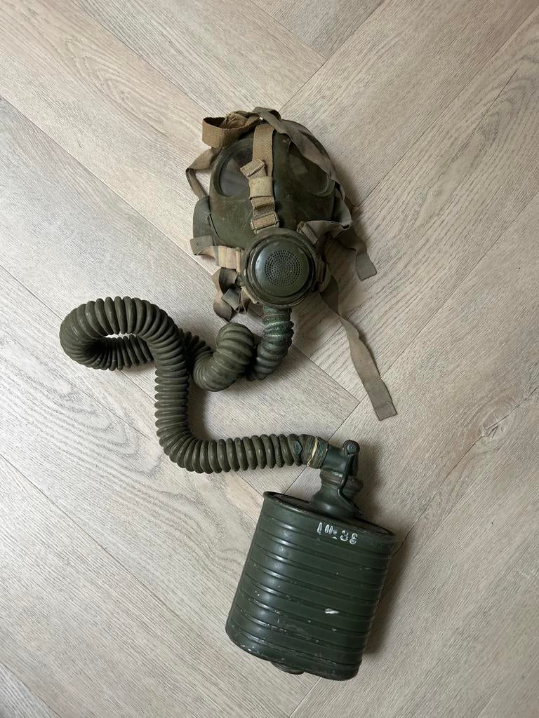 Gasmasker Nederlands leger pre 1940 - Hevea Holland, Ophalen of Verzenden, Landmacht, Nederland, Overige typen