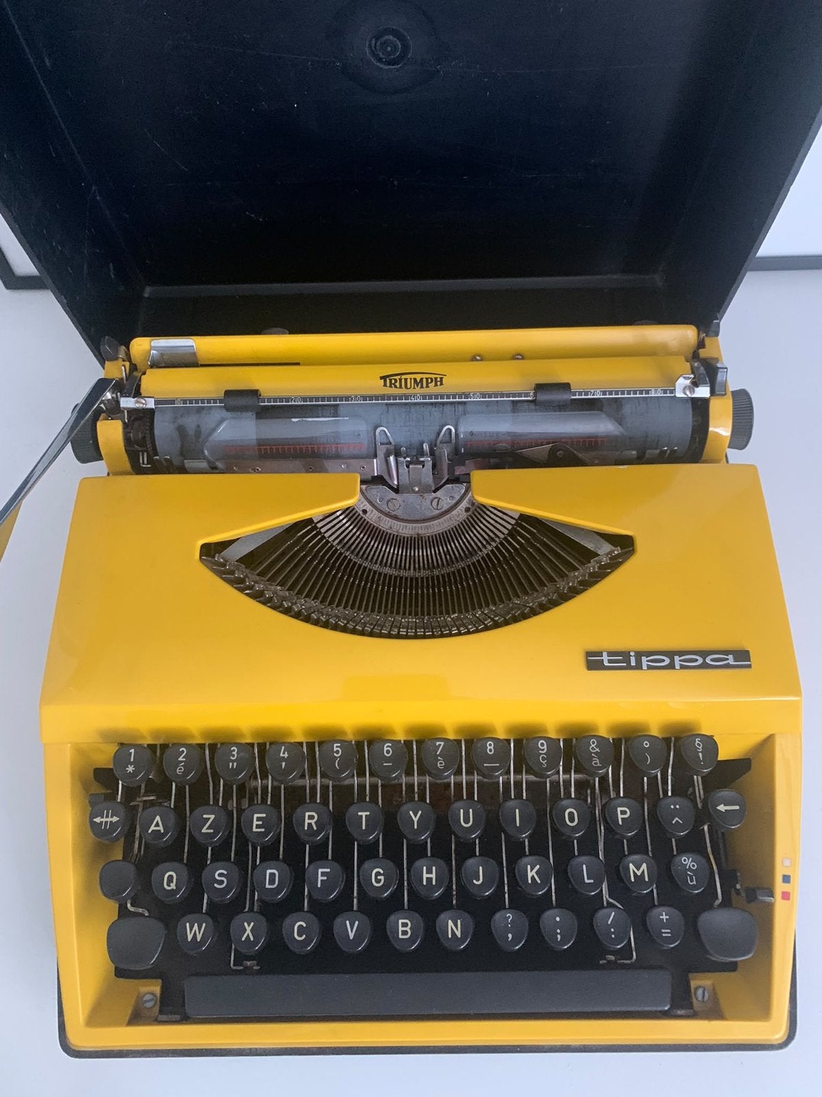 Vintage Triumph Tippa typemachine in koffer, Diversen, Ophalen of Verzenden, Gebruikt