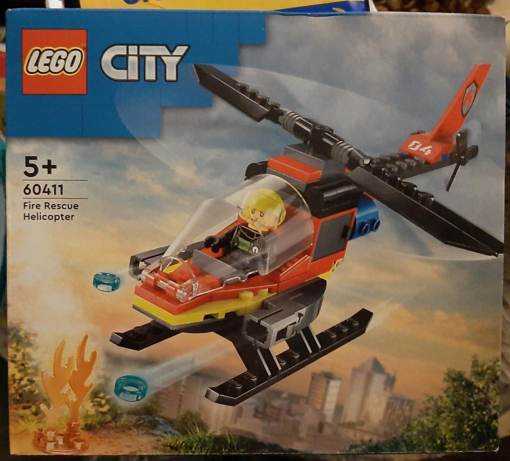 Lego 60411 brandweer helicopter, Ophalen, City, Nieuw, Complete set