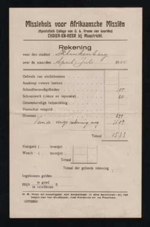 Rapport Missiehuis Afrikaansche Missiën Klinkenberg 1937., Ophalen of Verzenden, Zo goed als nieuw