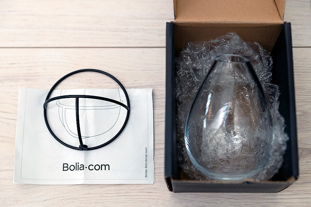 Bolia Flora Slim Wall Vase, Ophalen of Verzenden, Nieuw, Zwart, Glas