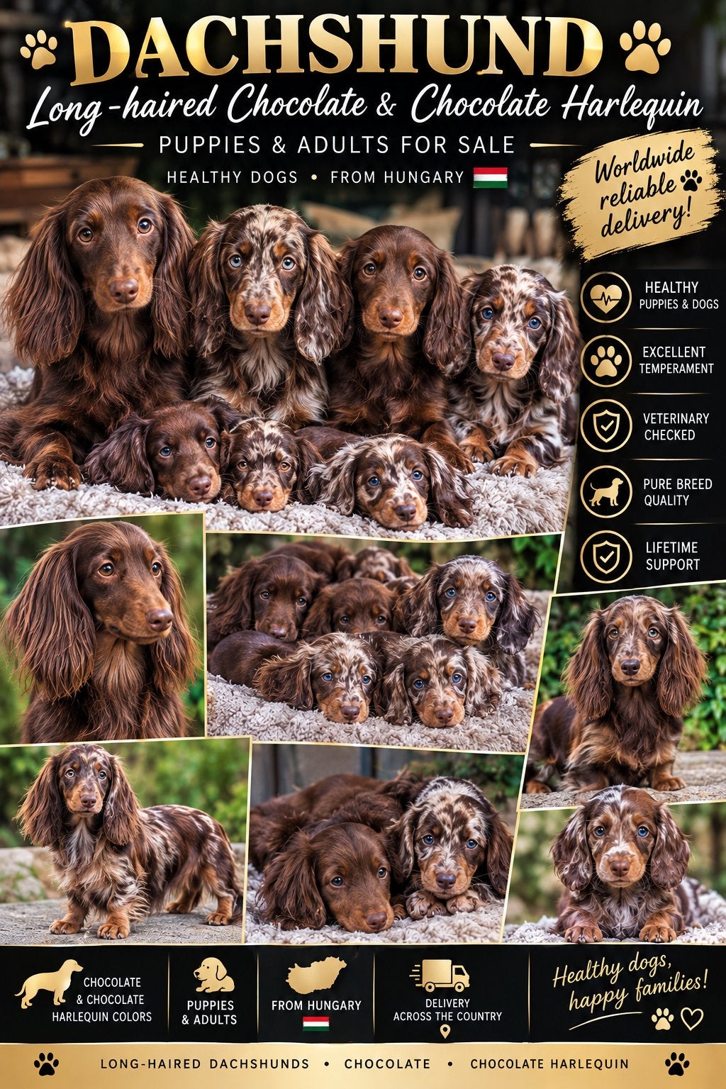 Mooie Dwergteckel puppy's en volwassen honden te koop, Kaninchen, Particulier, 8 tot 15 weken, Buitenland