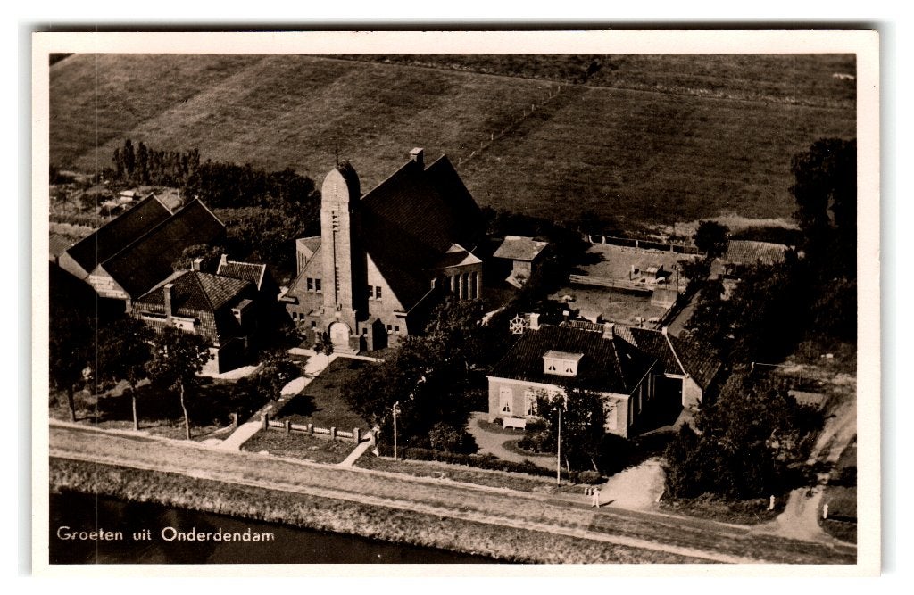 Onderdendam, Groeten uit Onderdendam, Verzenden, 1940 tot 1960, Ongelopen, Groningen