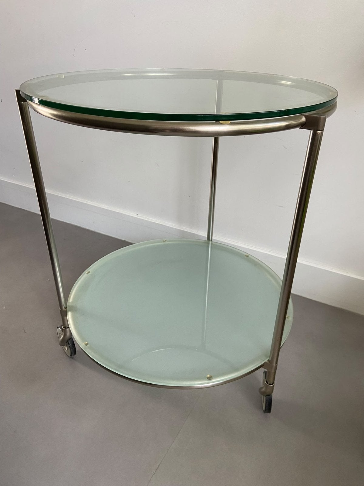 Ikea strind bijzettafel trolley vintage Ehlen Johansson, Minder dan 55 cm, Gebruikt, Rond, Modern