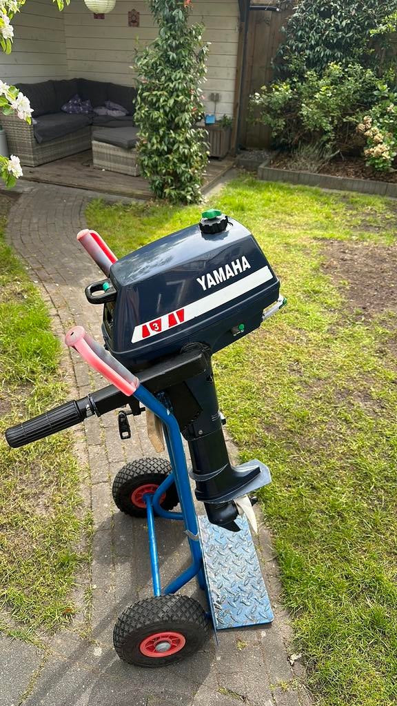 Yamaha 3 pk 2 takt buitenboordmotor, Ophalen of Verzenden, Gebruikt, Motor en Techniek, Zeilboot of Motorboot
