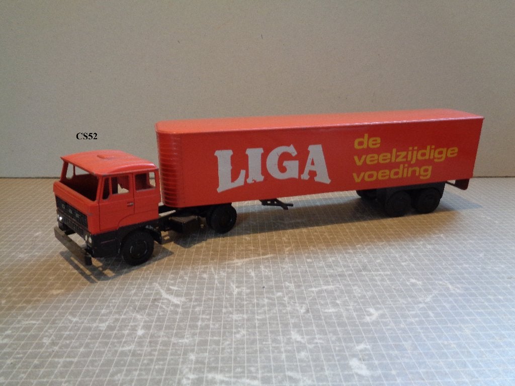 lion daf 2800 met euro trailer liga, Ophalen of Verzenden, Gebruikt, Bus of Vrachtwagen, Lion Toys