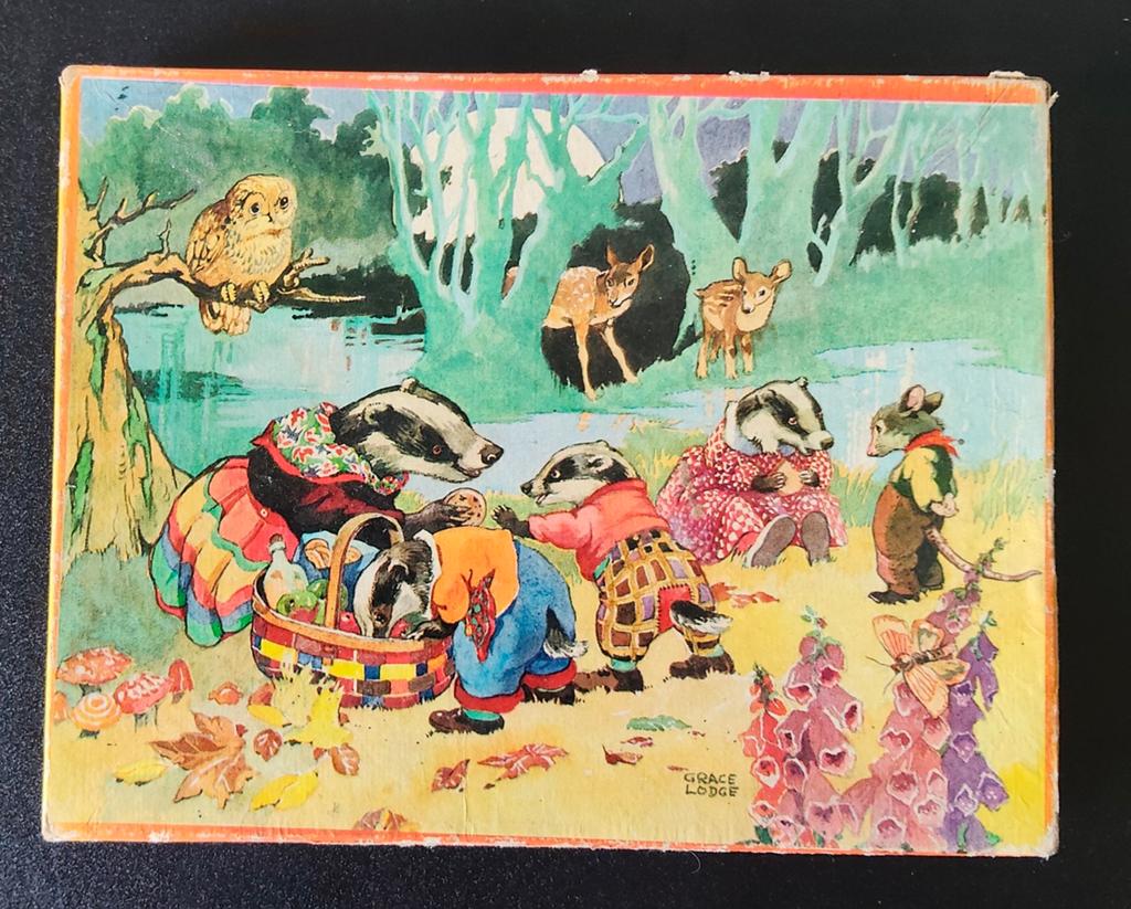 Vintage Houten Puzzel Dierenbos, Ophalen of Verzenden, Gebruikt