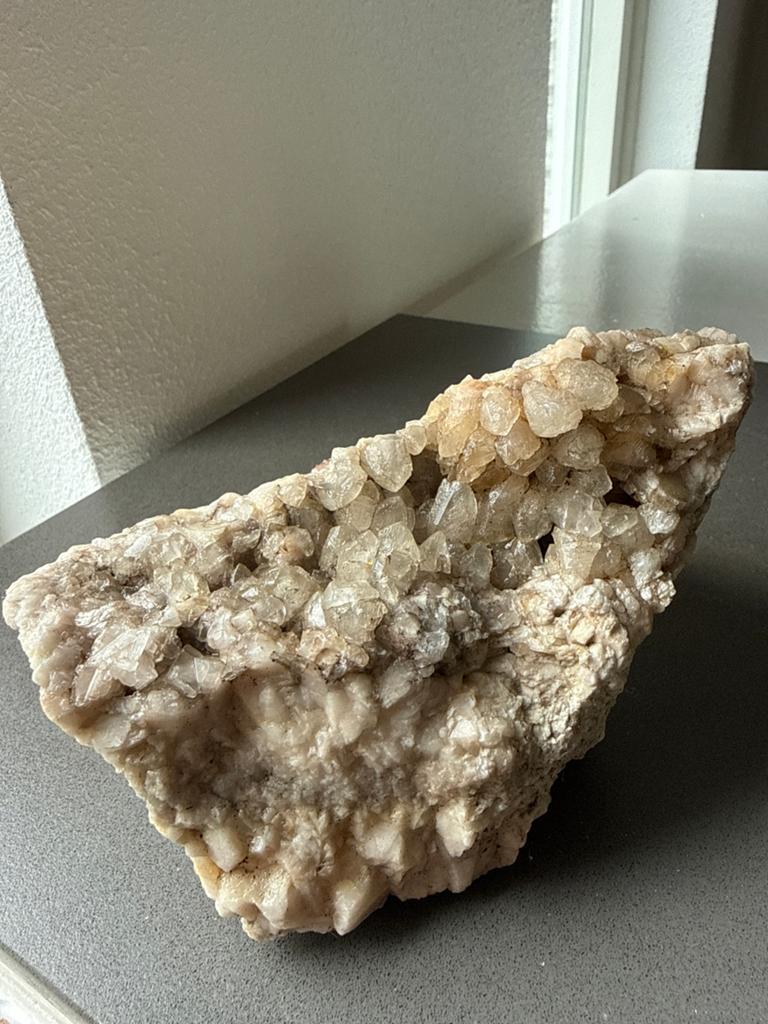 Unieke Cactuskwarts Geode - 1268 gram, Ophalen of Verzenden, Mineraal