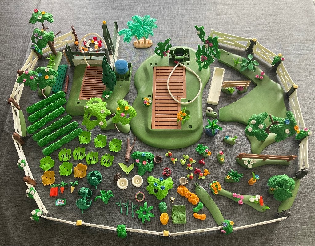 Playmobil Hek Bomen Grastrook Bloemen Paard Wasplaats ++, Ophalen, Zo goed als nieuw, Los playmobil