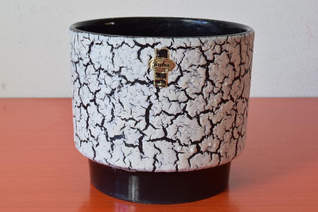 Retro vintage West-Germany Jasba Cortina fat lava bloempot, Antiek en Kunst, Ophalen of Verzenden