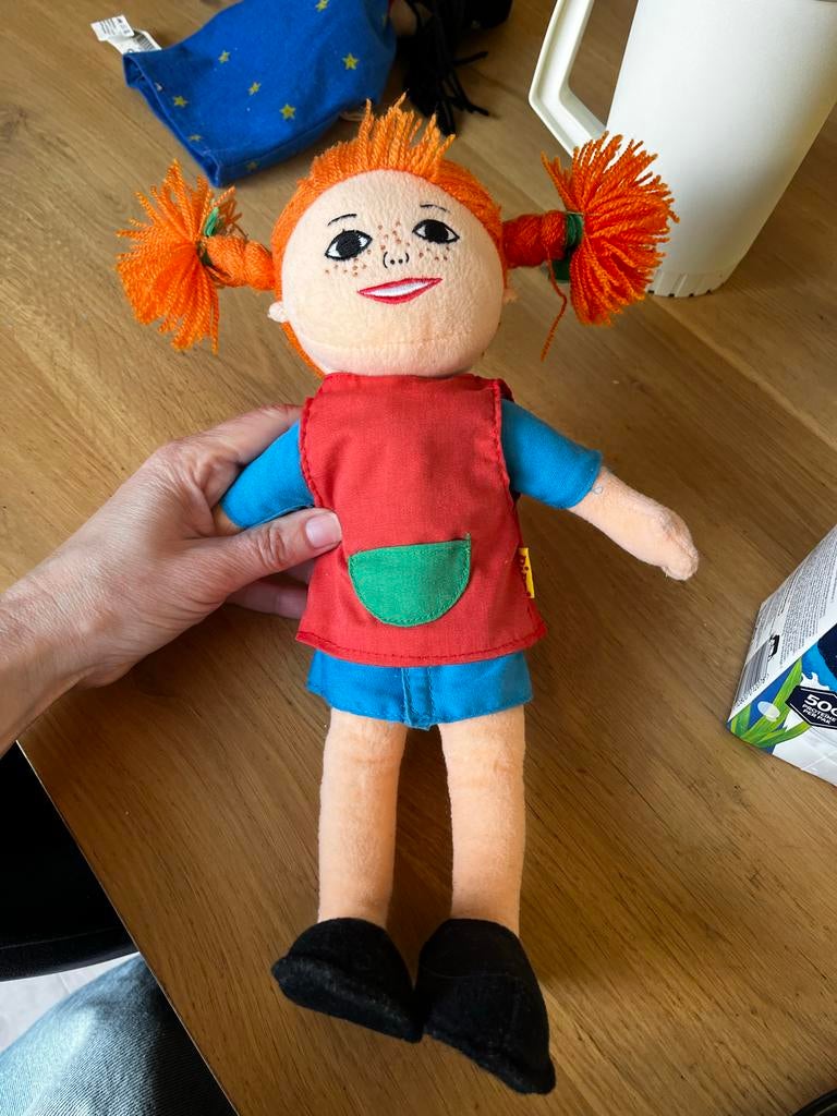 Pippi Langkous knuffelpop, Ophalen of Verzenden, Zo goed als nieuw, Overige typen