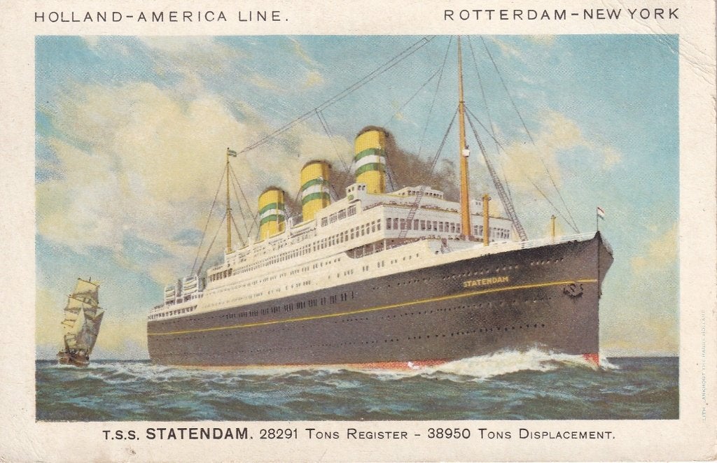 Statendam Holland-America Line HAL, Verzenden, Gebruikt, Kaart, Foto of Prent