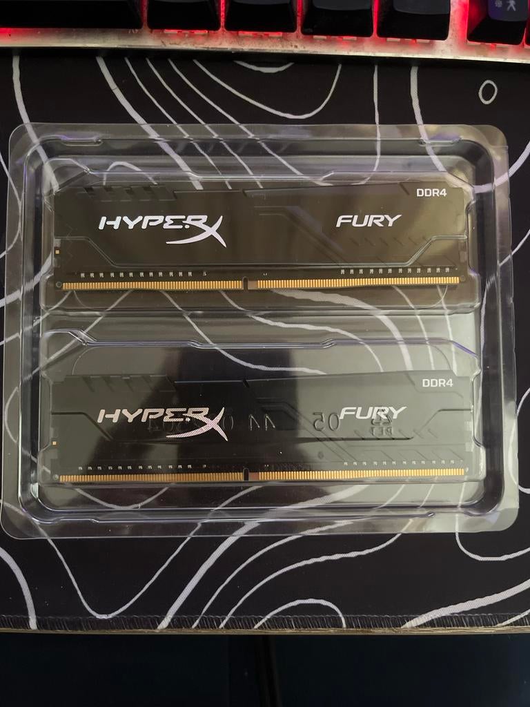 HyperX FURY DDR4 RAM Geheugen (2x4GB) 3200mhz, Computers en Software, RAM geheugen, DDR4, 8 GB, Ophalen of Verzenden, Zo goed als nieuw