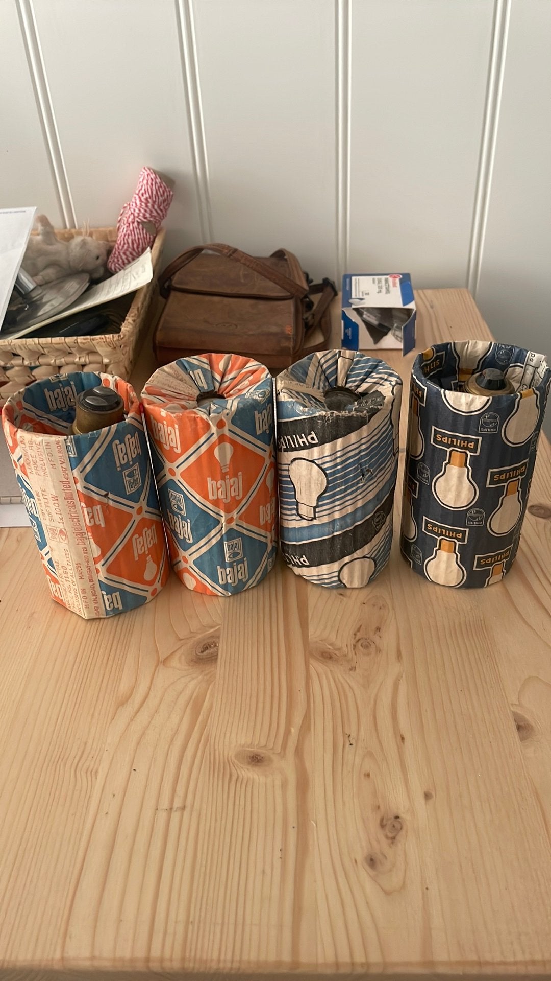 4x nog nieuw oude gloeilampen in verpakking, Antiek en Kunst, Ophalen of Verzenden