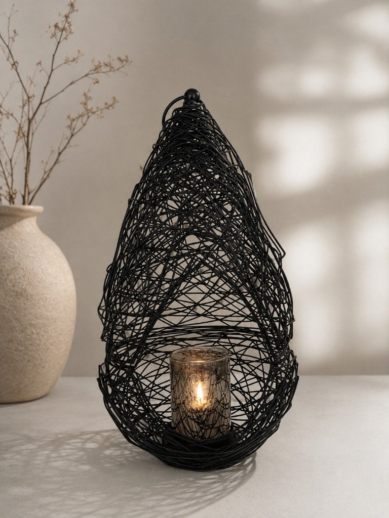 Diga Colmore Windlicht Iron mat zwart Nieuw!, Huis en Inrichting, Windlicht, Zwart, Nieuw, Ophalen of Verzenden