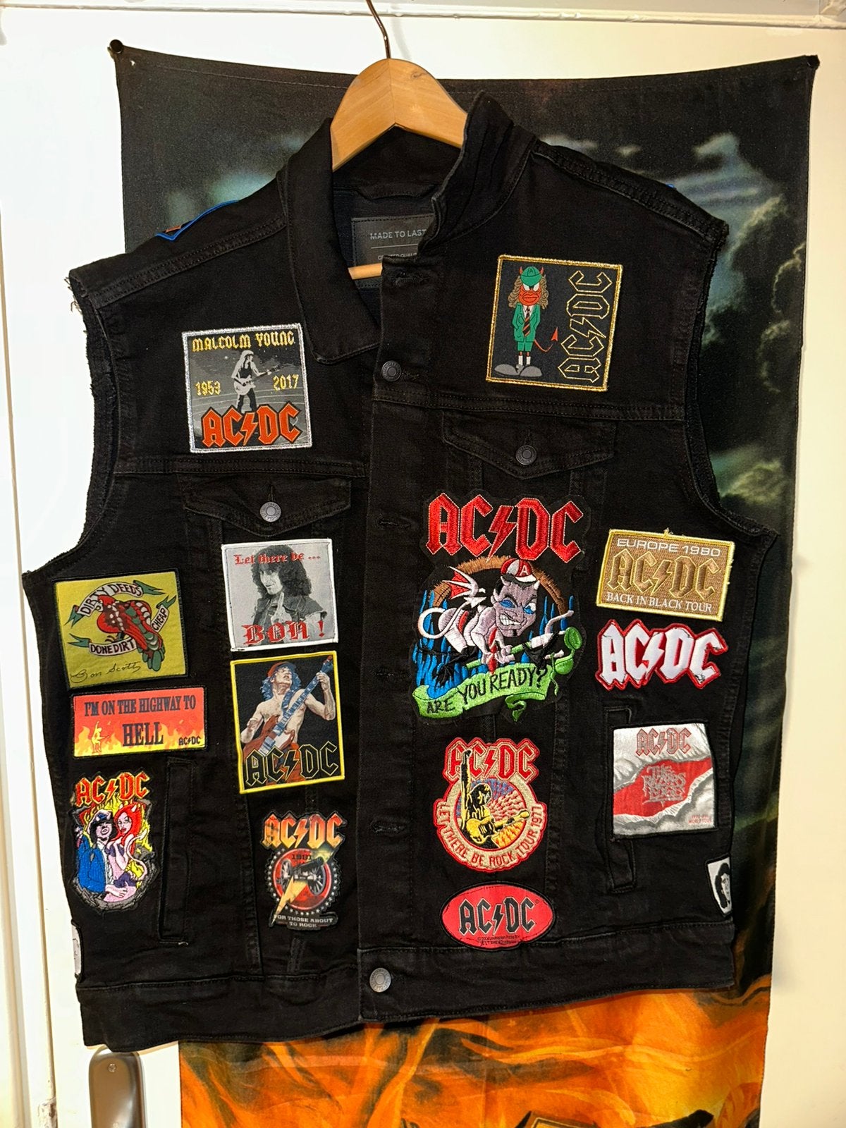 ACDC battlejacket/vest spijkerjas, Ophalen of Verzenden, Zo goed als nieuw, Kleding