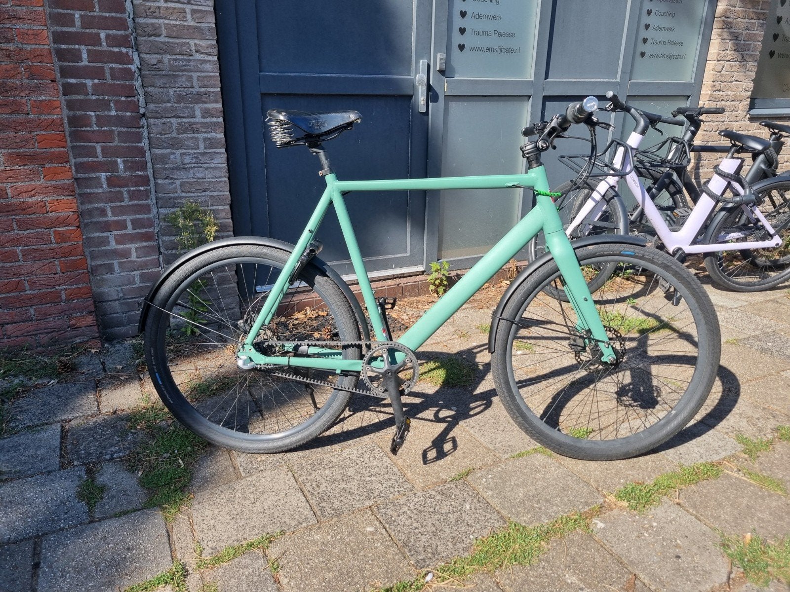 Lekker Bikes Amsterdam custom carbon drive belt riem snaar, Versnellingen, Zo goed als nieuw, 57 tot 61 cm, Schijfrem