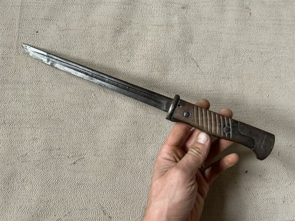 wo1 - Duitse bajonet M1898 N.a - ingekort origineel, Ophalen of Verzenden, Landmacht, Duitsland, Mes of Dolk