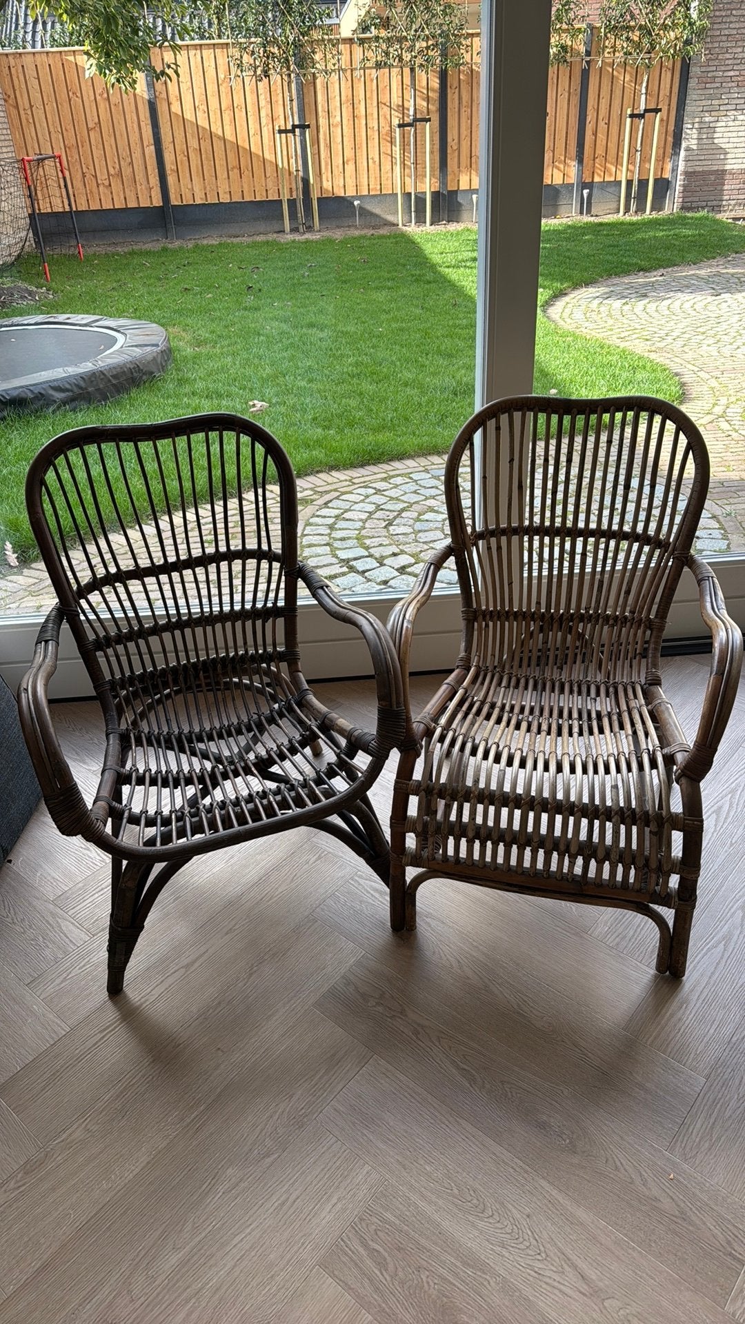 Rotan fauteuils, Ophalen, Zo goed als nieuw, 75 tot 100 cm, 50 tot 75 cm