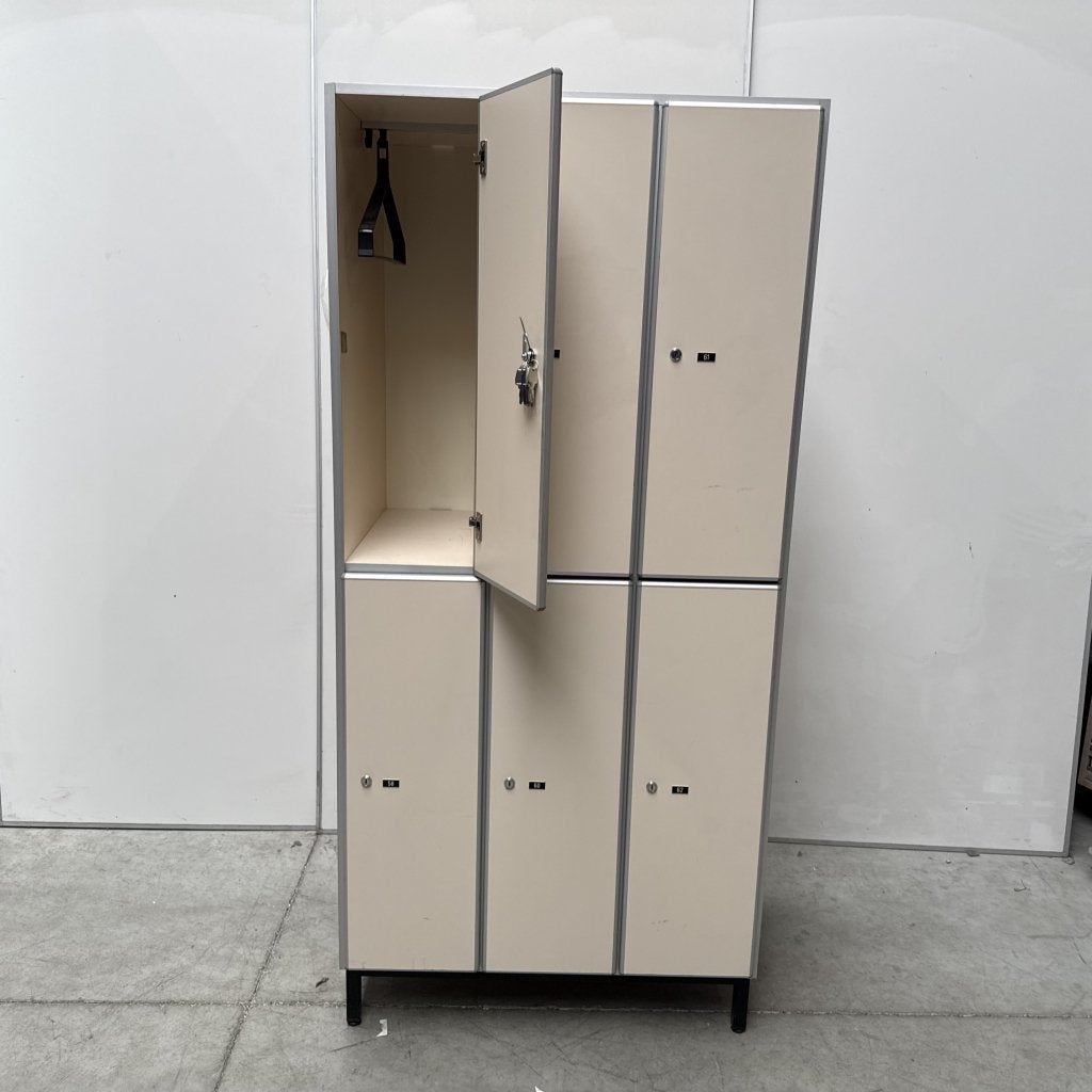 6-deurs Aestic lockerkast met schade - 198x98x63 cm, Niet ingevuld, Gebruikt, Niet ingevuld, Niet ingevuld