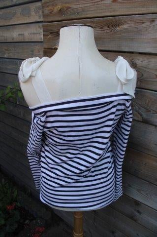 Tuniek wit/ bruin Marccain mt S Cold shoulder Vaste prijs OP, Wit, Ophalen of Verzenden, Zo goed als nieuw, Maat 36 (S)