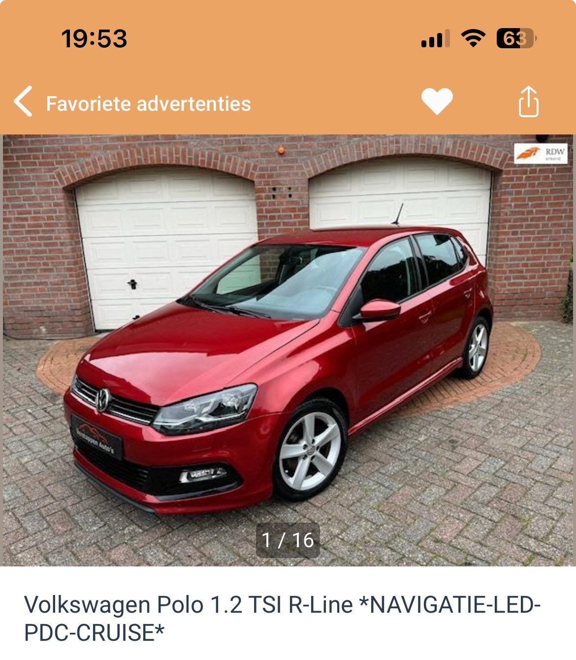 Vw polo 12  tsi. R-line, Ophalen of Verzenden