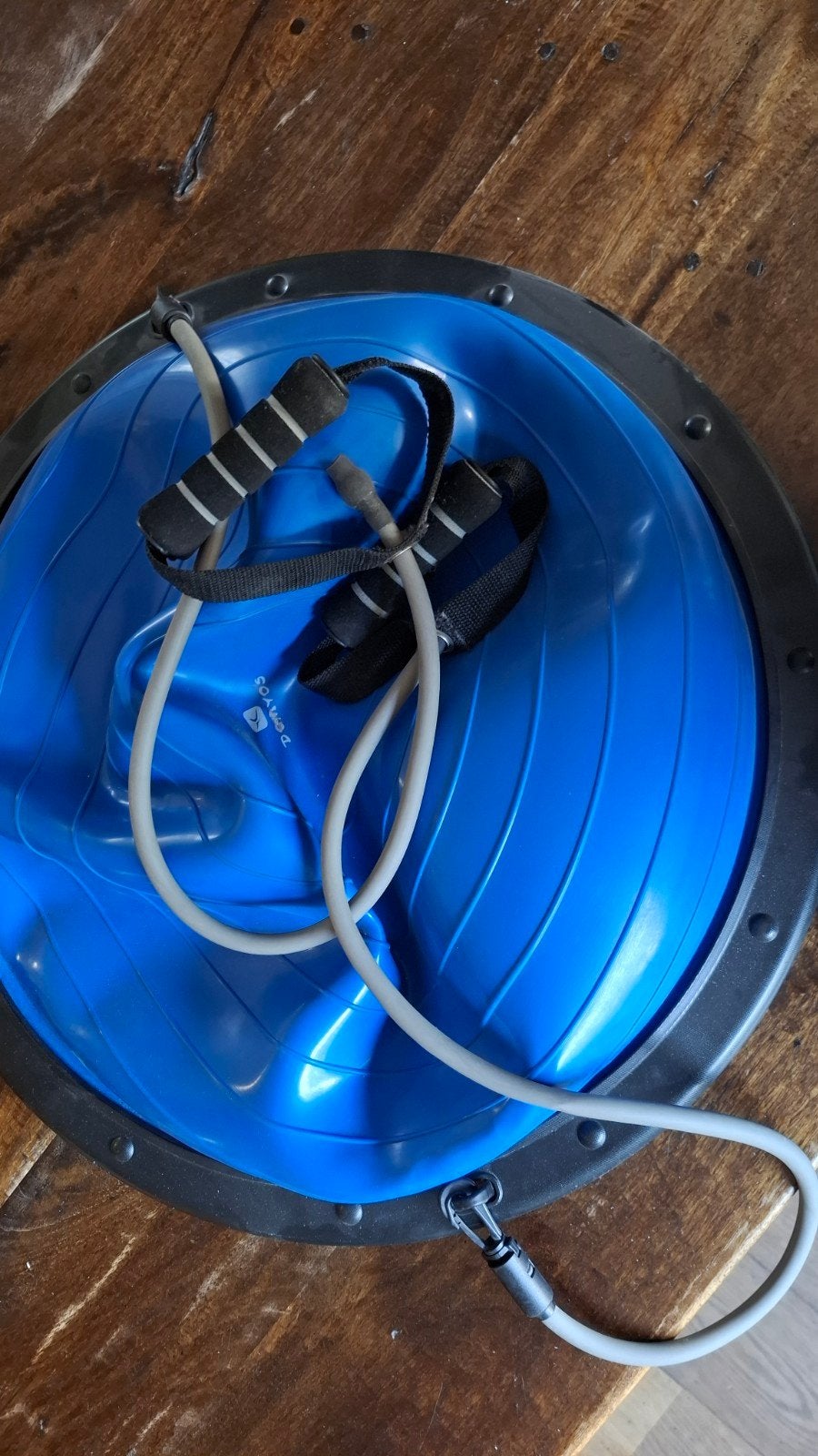 Domyos Balansbord / bosu ball met Weerstandsbanden, Ophalen of Verzenden, Zo goed als nieuw, Armen, Balansbord