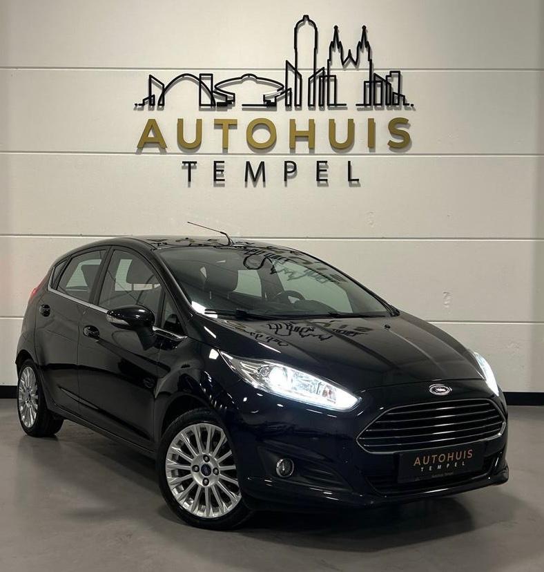 Ford Fiesta 1.0 EcoBoost Titanium Nap Airco 1E Eigenaar Pdc, Voorwielaandrijving, Euro 5, Zwart, USB