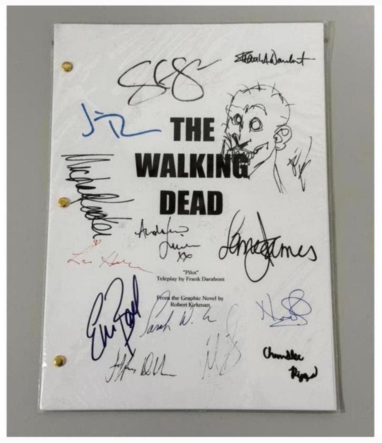 Scenario The Walking Dead-tv-script Pilot signed herdruk TWD, Verzamelen, Overige typen, Nieuw, M, Ophalen of Verzenden