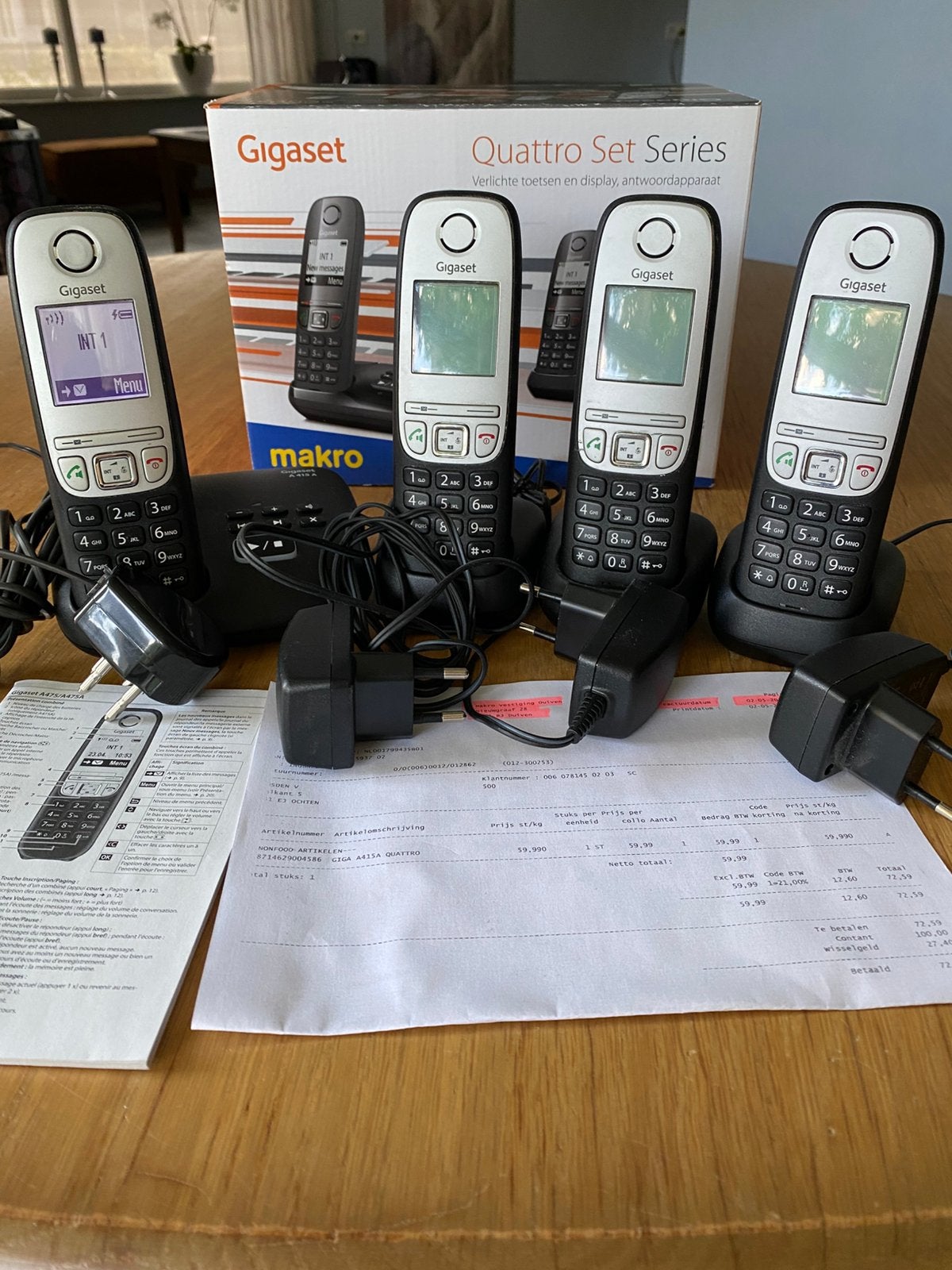 Gigasets A415A 4 stuks met antwoordapparaat, Telecommunicatie, Vaste telefoons | Handsets en Draadloos, Ophalen of Verzenden, Zo goed als nieuw