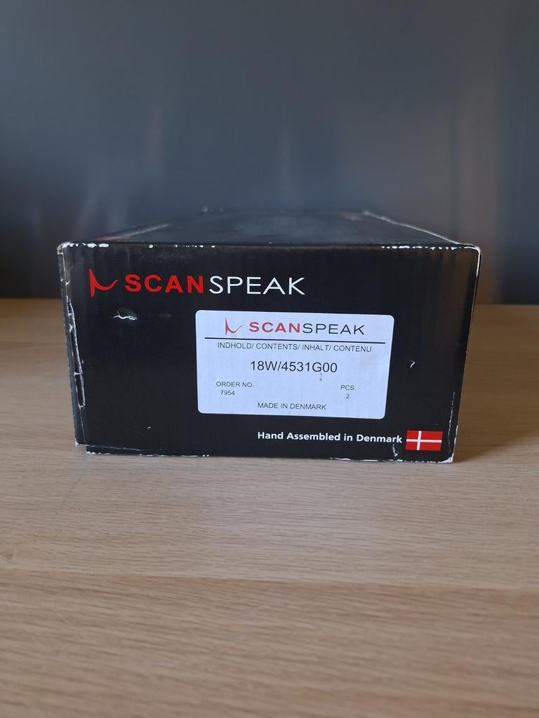 Nieuwe Scan Speak 18W/4531G00 luidsprekers (set van 2), Overige typen, Nieuw, 60 tot 120 watt, Ophalen