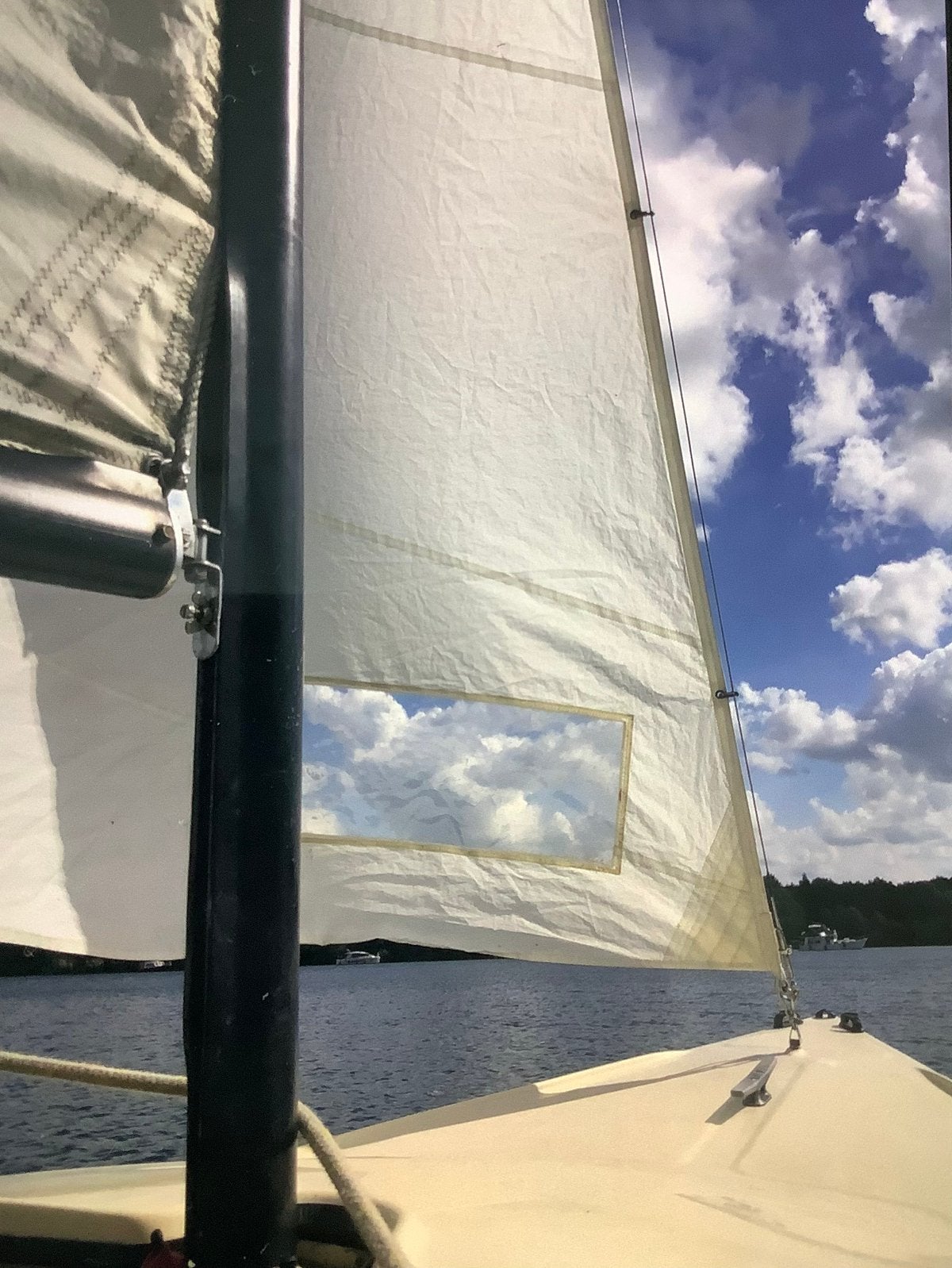 Zeilboot met trailer en moter, Watersport en Boten, Ophalen, Gebruikt, 3 tot 6 meter
