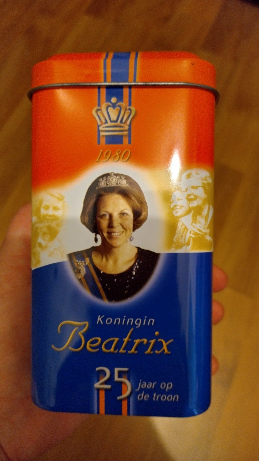 De Ruijter blik Koningin Beatrix 25 jaar op de troon, Verzamelen, Ophalen of Verzenden, Gebruikt, Overige, Overige merken