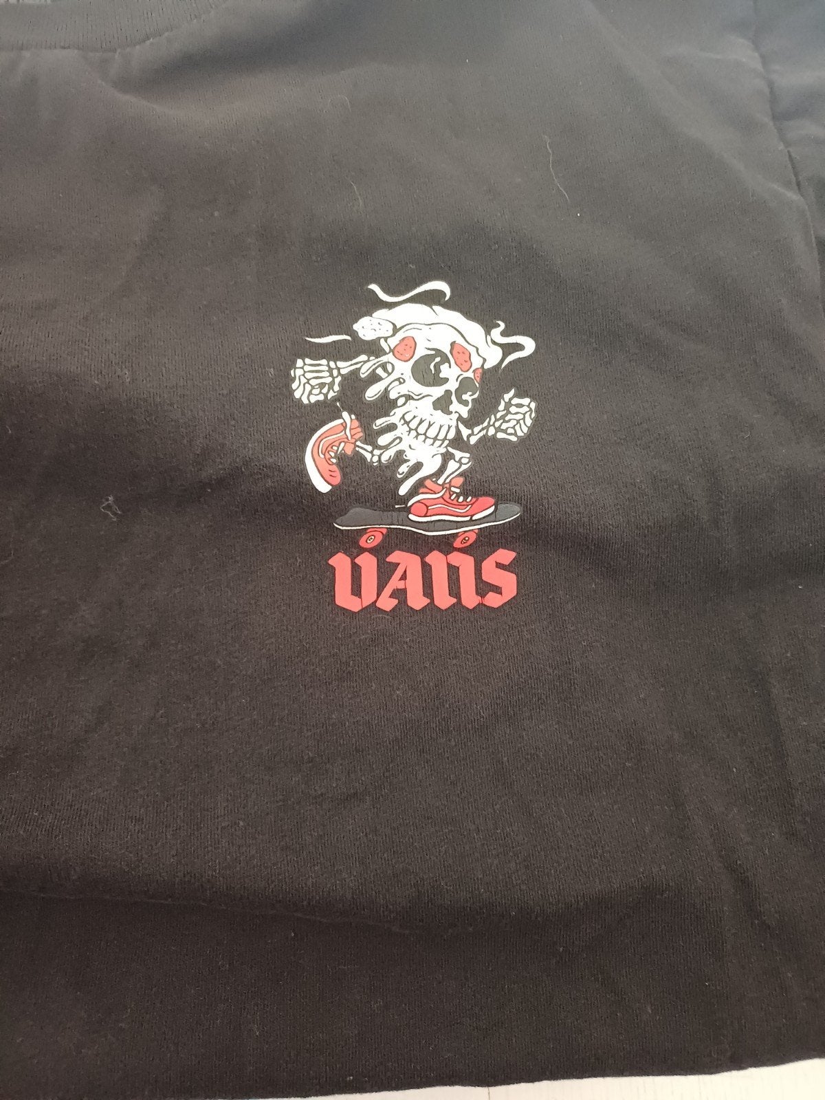 Vans T-shirt met skateboard skelet print - Maat L, Maat 52/54 (L), Zwart, Ophalen of Verzenden, Vans